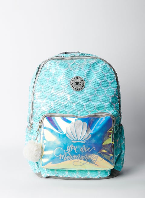 Slogan Backpack Grey/Blue