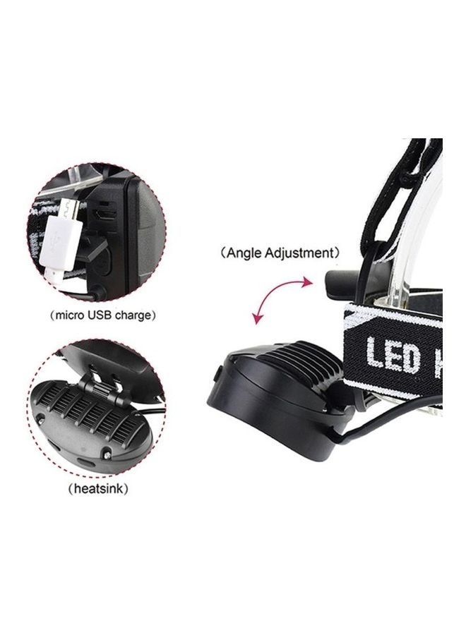 بي جي إم مصباح رأس LED مضاد للماء وقابل للشحن بمنفذ USB وقابل للشحن - Image 3