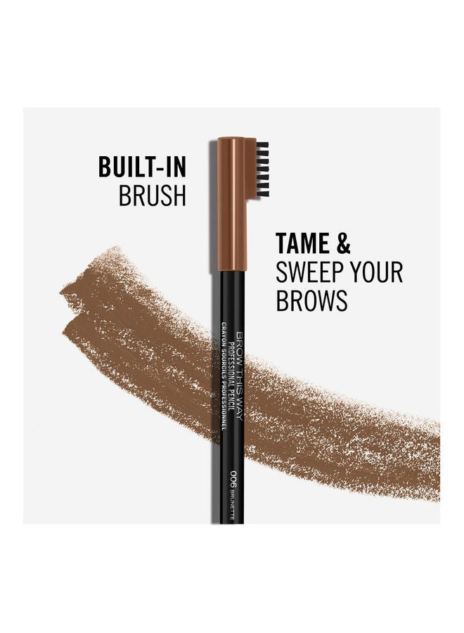 RIMMEL LONDON Brow This Way Professional Eyebrow Pencil, shade 006 Brunette, 1.4 Grams 006 Brunette  - Image 5