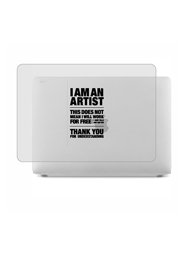 ثيودور غطاء حماية واق صلب مغلف بالمطاط مزين بطبعة لجهاز ماك بوك برو مكون من قطعتين - Image 1