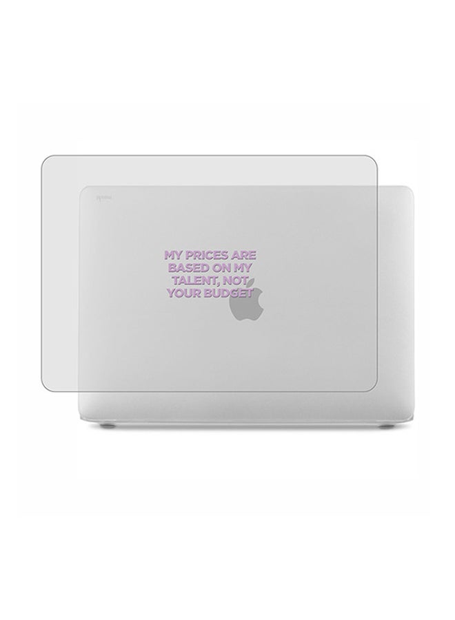 Theodor 2-Piece Printed Protective Hardshell Rubberized Case Cover For MacBook Pro Silver - Image 1