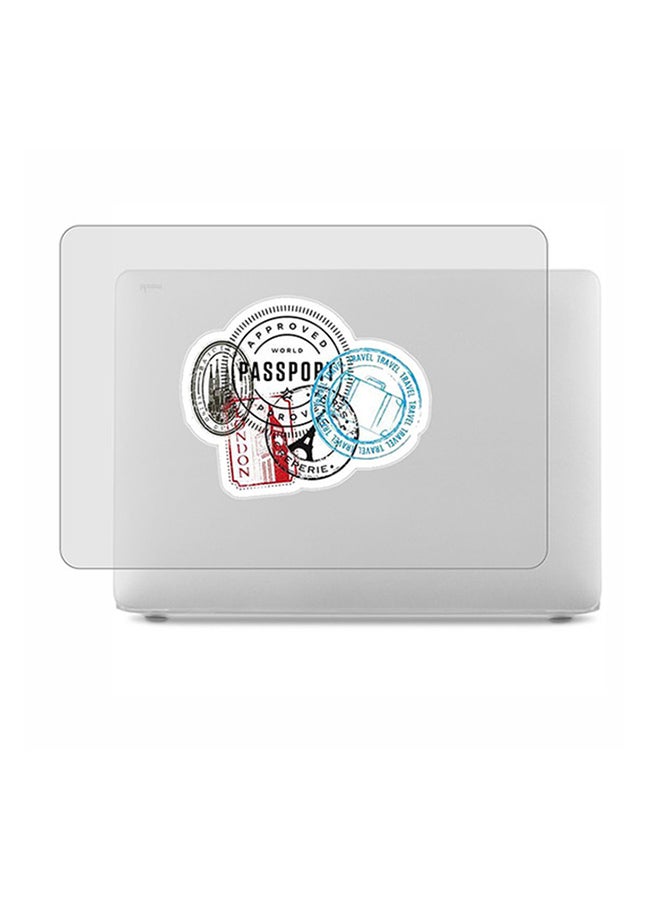 Theodor 2-Piece Printed Protective Hardshell Rubberized Case Cover For MacBook Pro Silver - Image 1