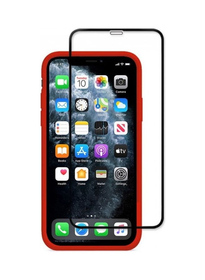 MARGOUN - 2-Pack Silicone Cover Case and Screen Protector for Apple iPhone 12 Pro Max Red/Clear - Image 1