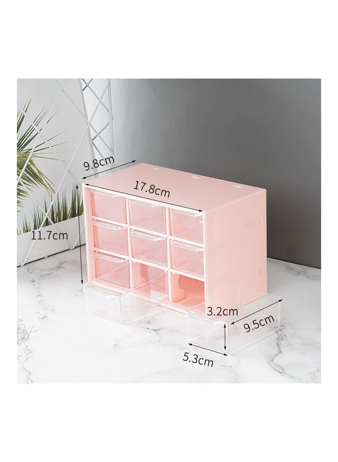 Generic 9 Drawer Storage Box Pink 17.90x9.90x11.80cm  - Image 3