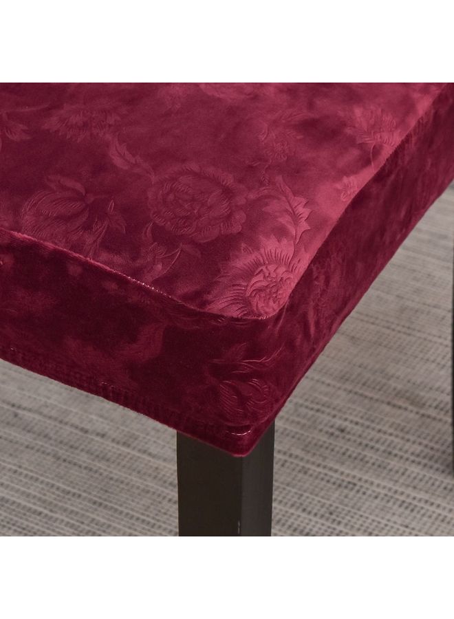 شاربدو غطاء كرسي مطاطي منقوش أحمر 38x38x45سم - Image 4