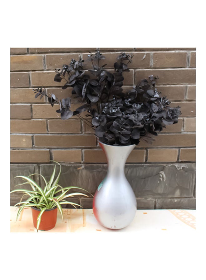 DIY Eucalyptus Leaf Anti Fall Faux Silk Artificial Plant Black 62x5x3cm - Image 3