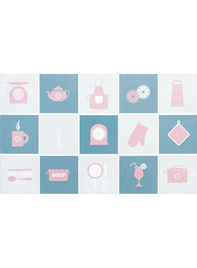 Self-adhesive Temperature Resistant Oil-proof Wall Sticker Blue 20 x 15 x 1cm - Image 1