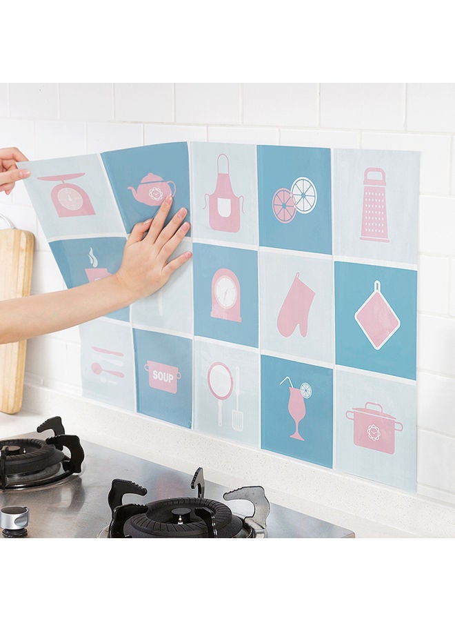 Self-adhesive Temperature Resistant Oil-proof Wall Sticker Blue 20 x 15 x 1cm - Image 3