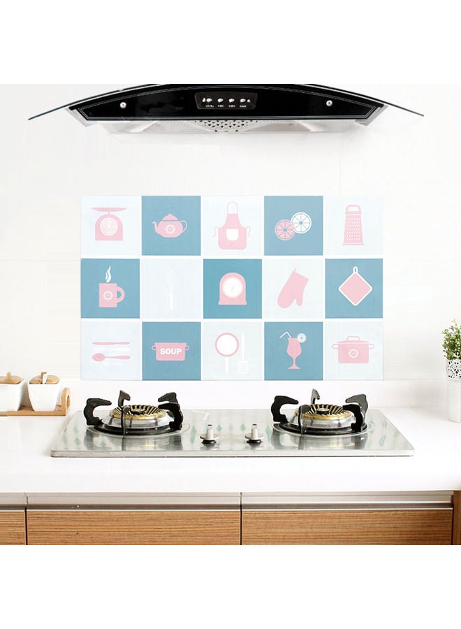 Self-adhesive Temperature Resistant Oil-proof Wall Sticker Blue 20 x 15 x 1cm - Image 4