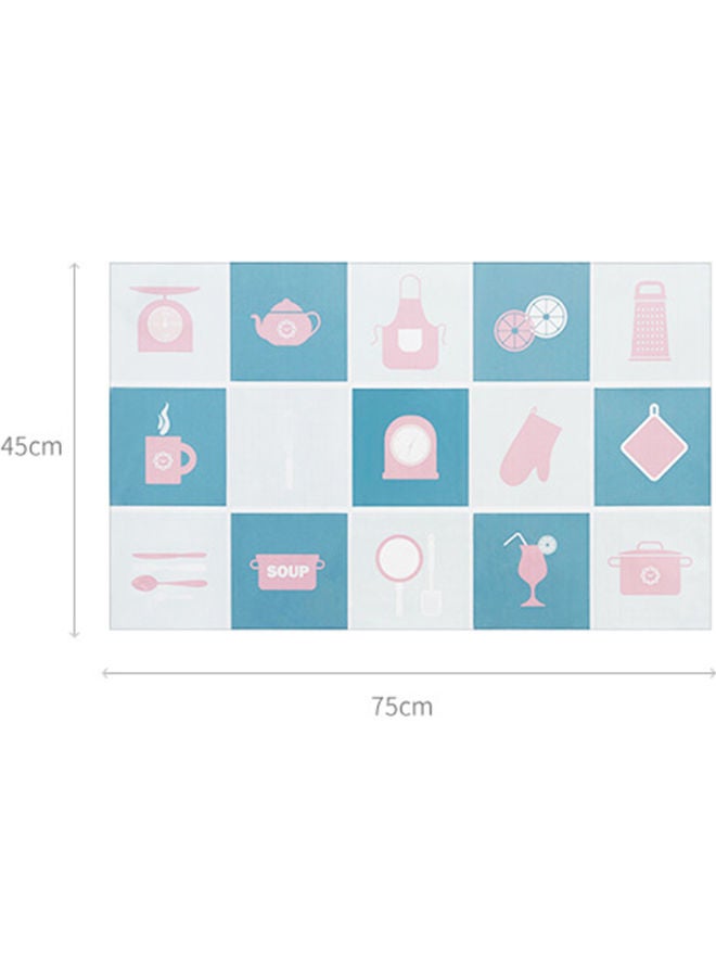 Self-adhesive Temperature Resistant Oil-proof Wall Sticker Blue 20 x 15 x 1cm - Image 2