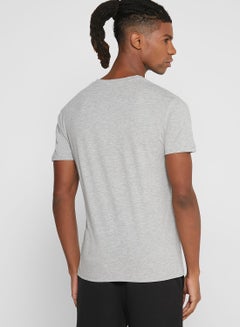 U.S. Polo Assn. Logo V Neck T-Shirt Grey  - Image 2