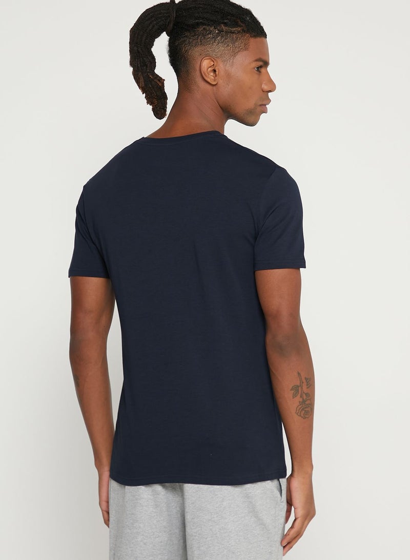 U.S. Polo Assn. Logo V Neck T-Shirt Navy  - Image 2