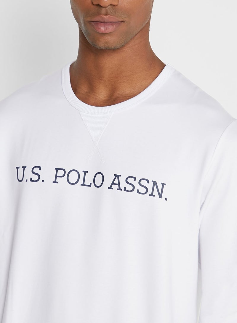 Logo Printed Sweatshirt White - v1631727432/N50882790V_3