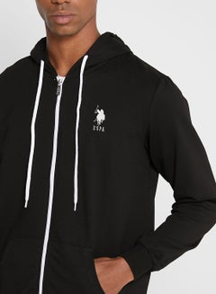 U.S. Polo Assn. Basic Casual Logo Hoodie Black  - Image 3