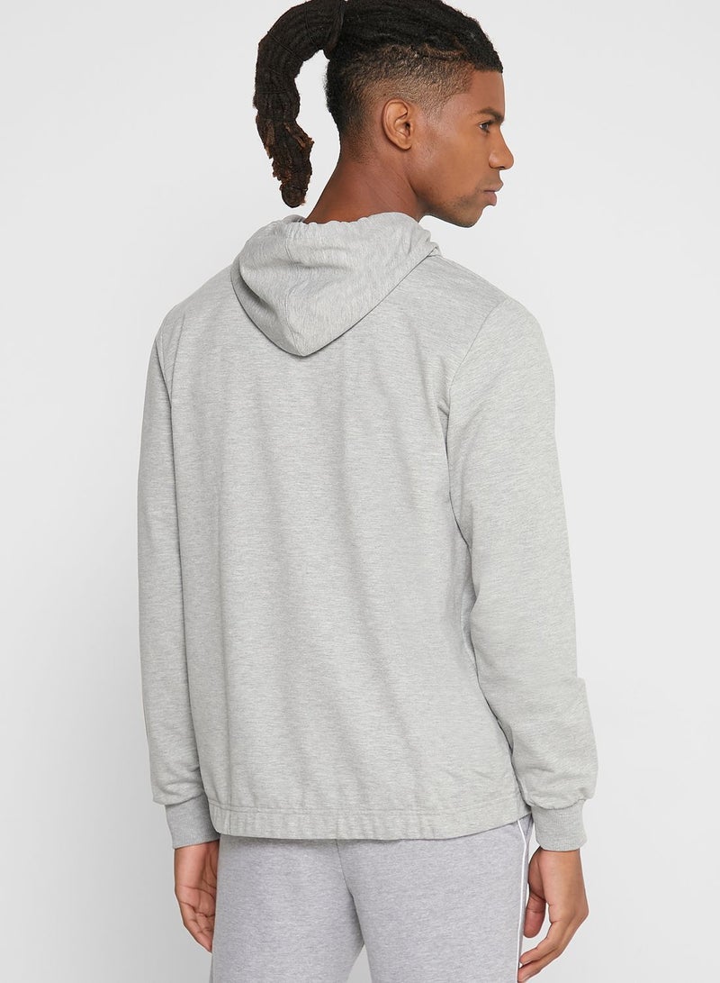 U.S. Polo Assn. - Basic Casual Logo Hoodie Grey - Image 1