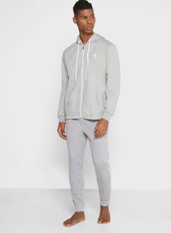 U.S. Polo Assn. Basic Casual Logo Hoodie Grey  - Image 4