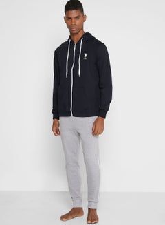 U.S. Polo Assn. Basic Casual Logo Hoodie Navy  - Image 4