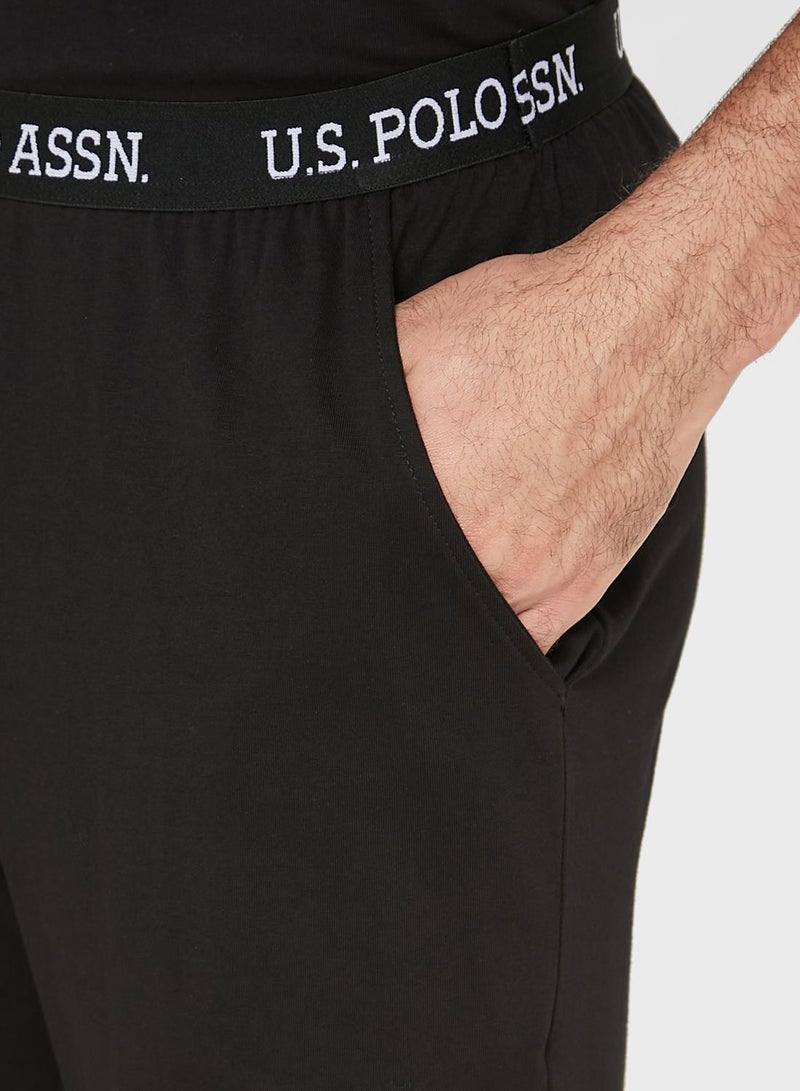 U.S. Polo Assn. Logo Band Joggers Black  - Image 4