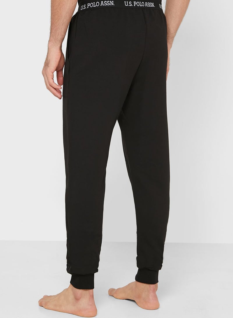 U.S. Polo Assn. Logo Band Joggers Black  - Image 3
