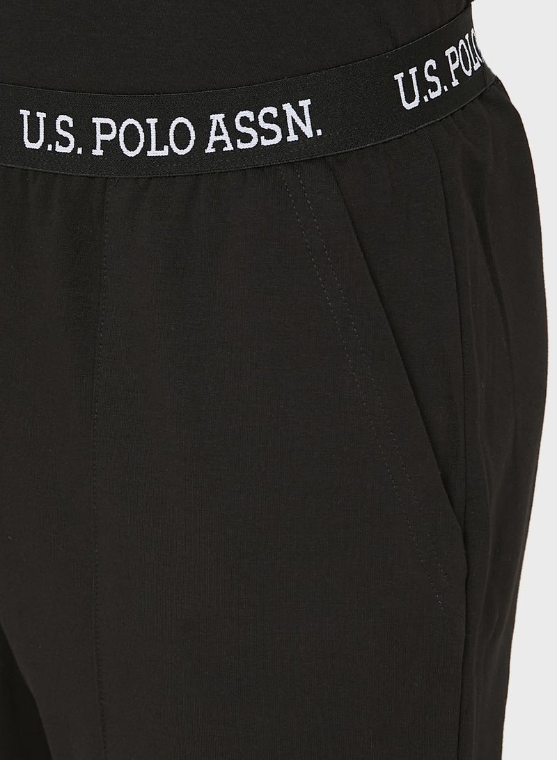 U.S. Polo Assn. Logo Band Joggers Black  - Image 4