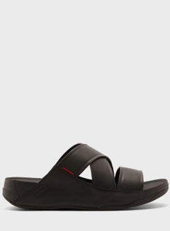 FitFlop Cross Strap Casual Sandals Black  - Image 2