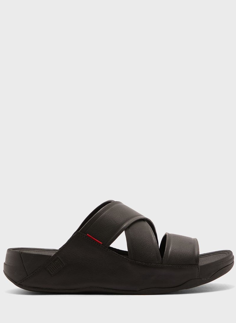 FitFlop Cross Strap Casual Sandals Black  - Image 2