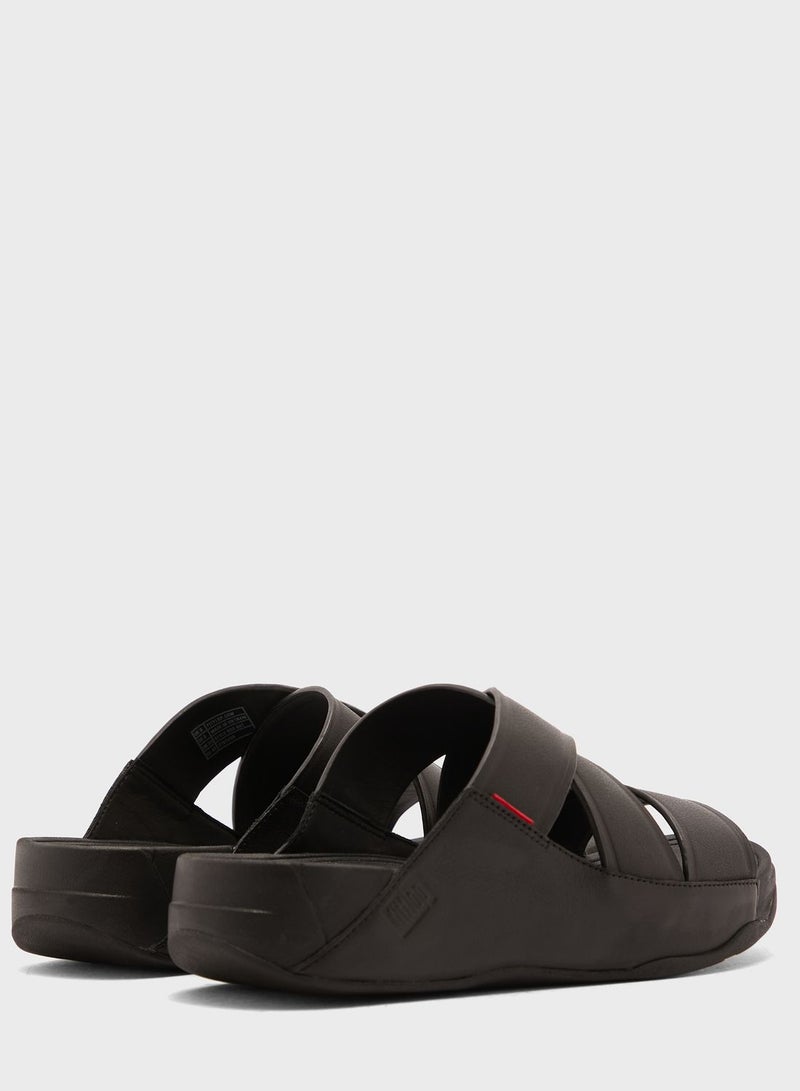 FitFlop Cross Strap Casual Sandals Black  - Image 4