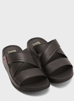 FitFlop Cross Strap Casual Sandals Black  - Image 1