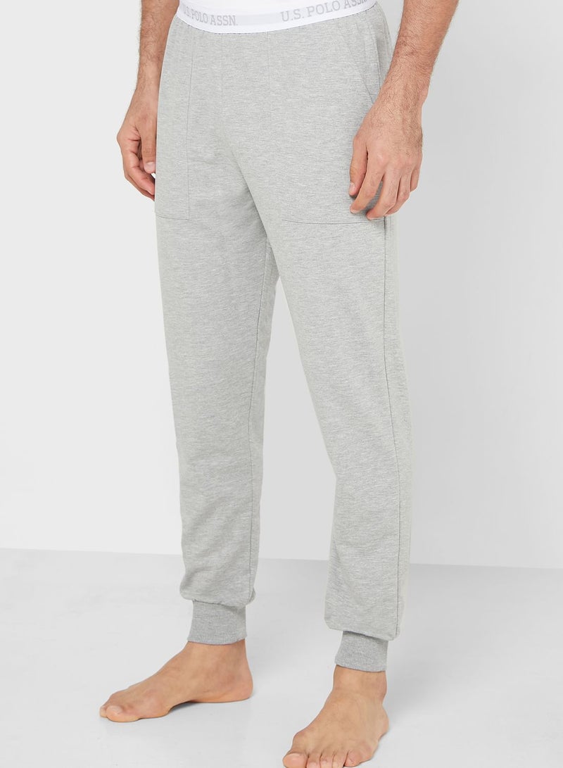 U.S. Polo Assn. Logo Band Joggers Grey  - Image 1