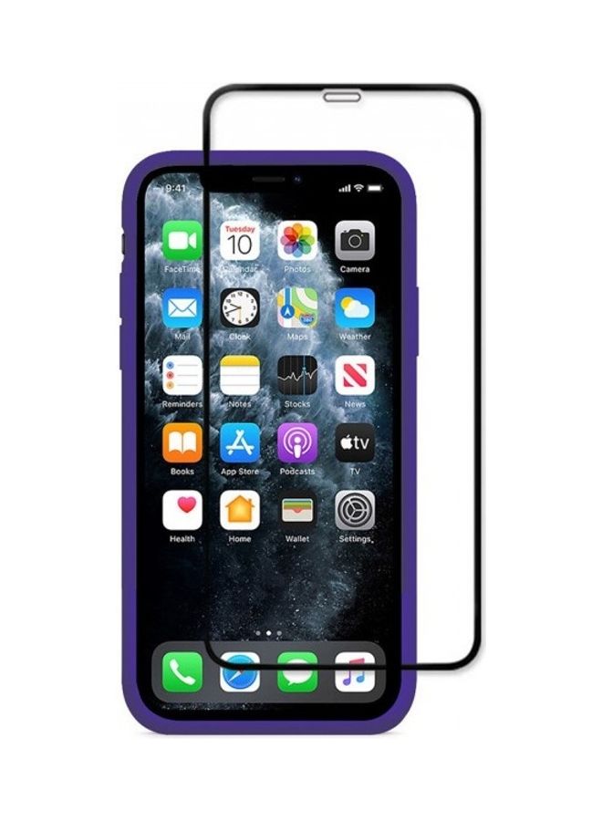 MARGOUN - 2-Pack Silicone Cover Case and Screen Protector for Apple iPhone 12 Pro Max Purple/Clear - Image 1
