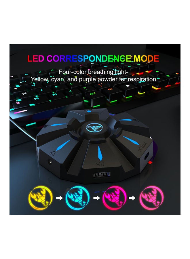Rock Pow - Keyboard Mouse Converter with LED Light for PS4/PS3/Xbox One/Xbox 360/Switch Console - Image 1