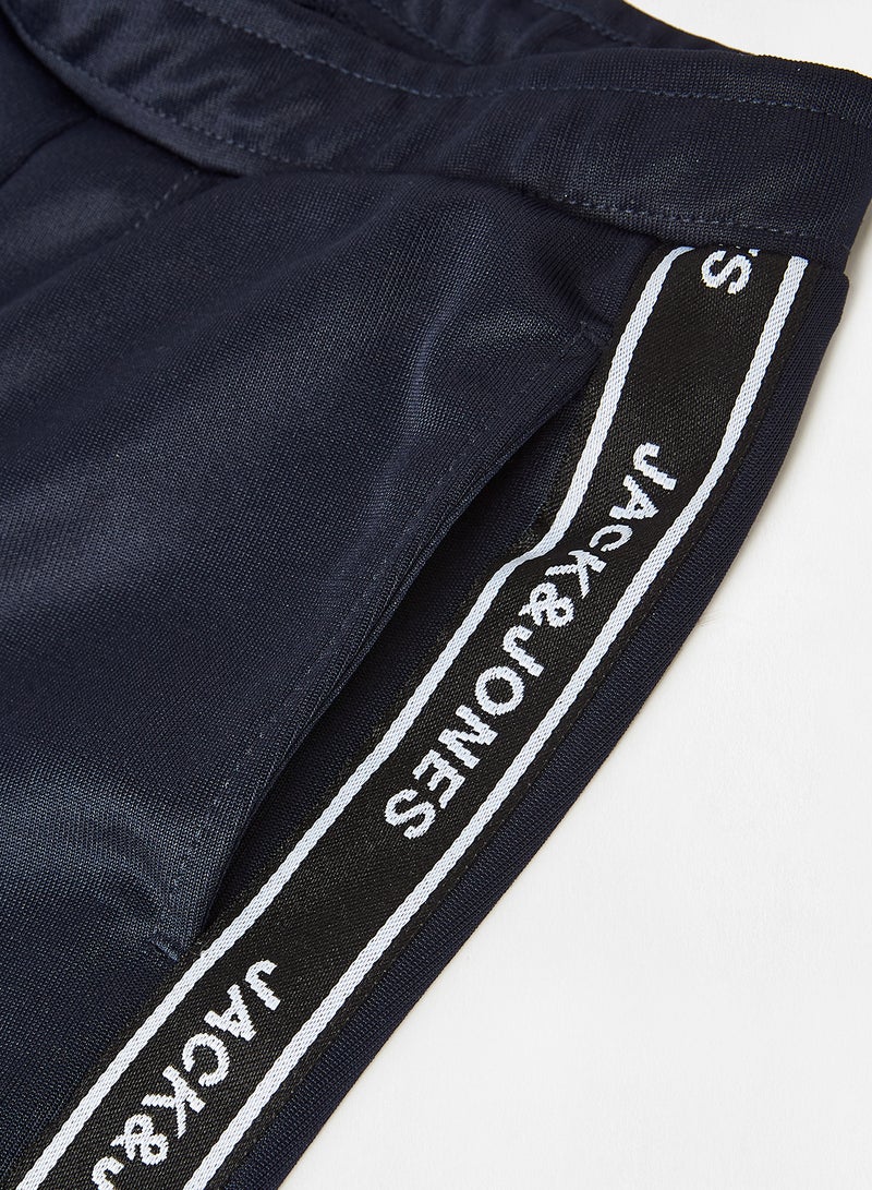 JACK & JONES - Teen Logo Tape Track Pants Navy - Image 1