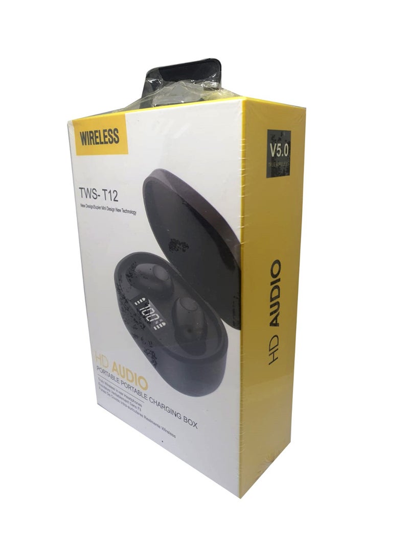 Generic - TWS-12 In-Ear Wireless Headphones Black - Image 1