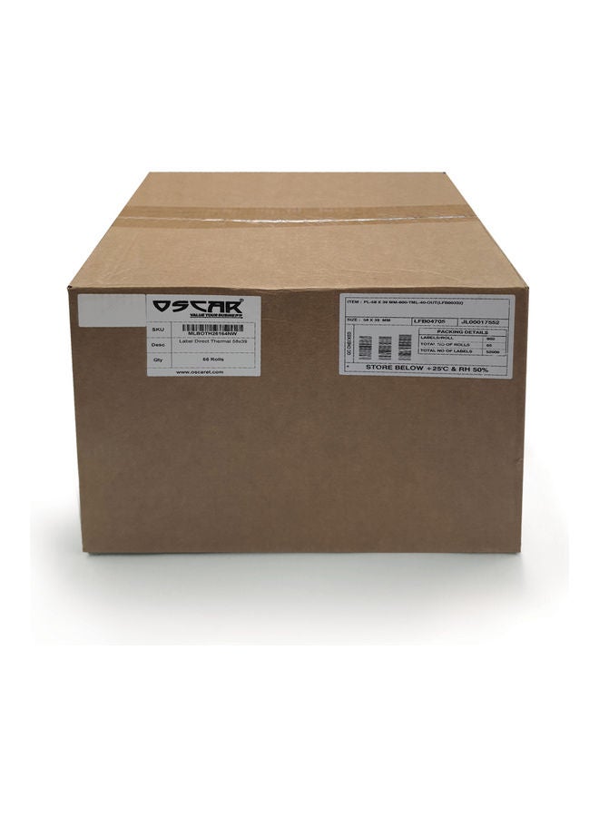 أوسكار عبوة ملصقات تسمية للباركود مكونة من 60 رول. أبيض - Image 5