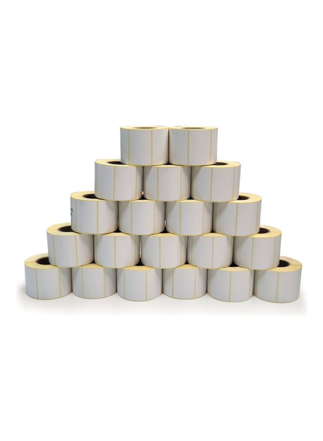 Oscar - Pack Of 20 Barcode Sticker Labels White - Image 1