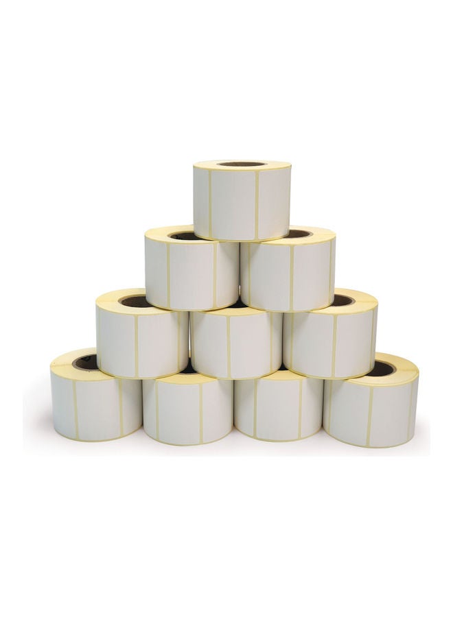 Oscar - Pack Of 10 Barcode Sticker Labels White - Image 1