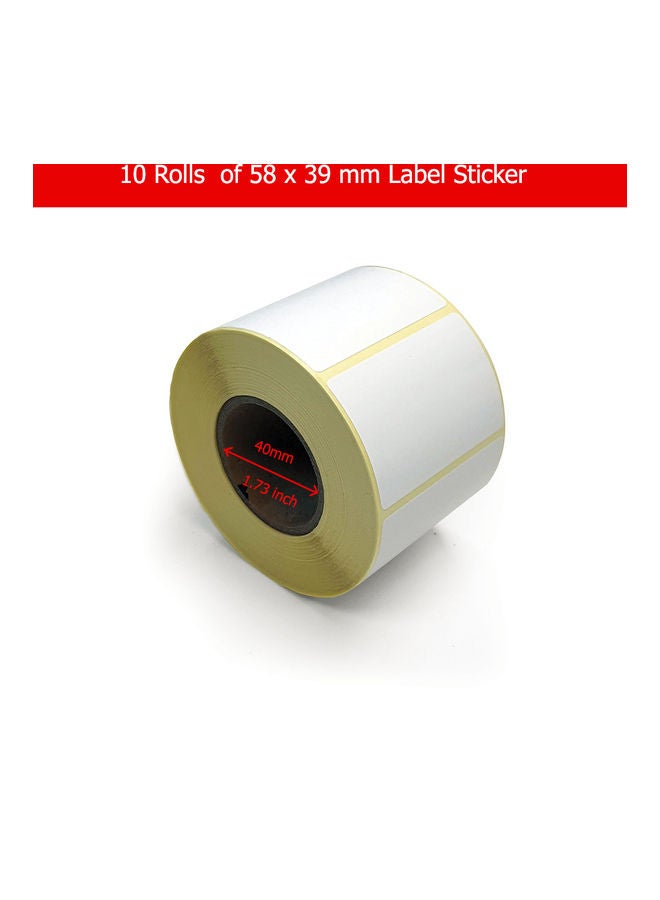 Oscar - Pack Of 10 Barcode Sticker Labels White - Image 1