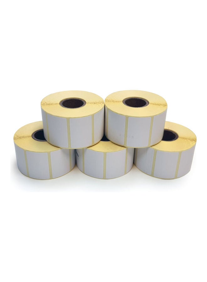 Oscar Pack Of 5 Barcode Sticker Labels White - Image 1