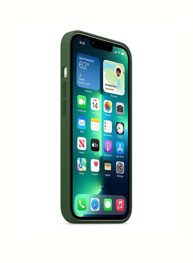 Apple - iPhone 13 Pro Silicone Case with MagSafe Clover - Image 1