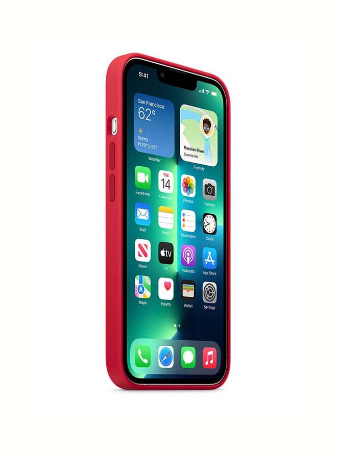 Apple iPhone 13 Pro Silicone Case with MagSafe (PRODUCT)RED - Image 3