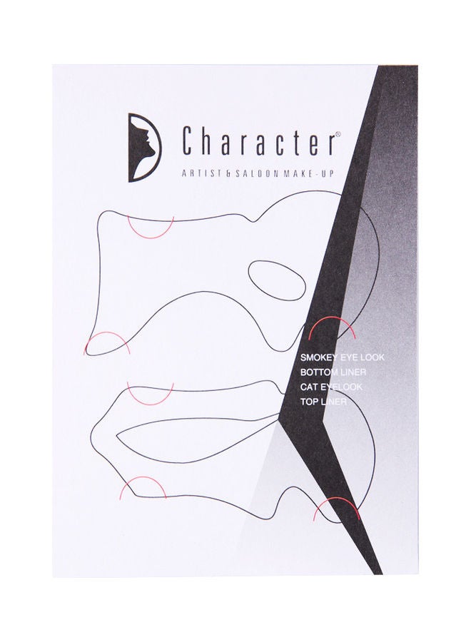 Character Eyeliner Stencil Sticker White - Image 3