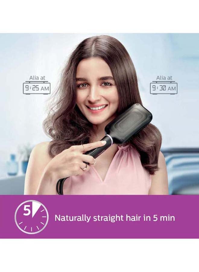 SIMPLY STRAIGHT Ultra Fast Heat Up Straightening Brush Black/Peach - Image 3