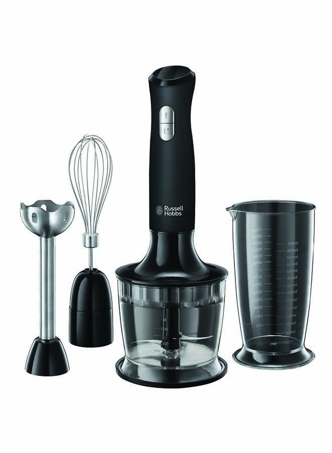 Russell Hobbs Desire Matte 2 Speed 3 In 1 Hand Blender Electric Whisk And Vegetable Chopper Attachments 500 kW 24702 Black - Image 2