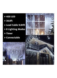 Generic 400-LED 8 Modes Waterproof Icicle Lights White 11.82meter  - Image 3