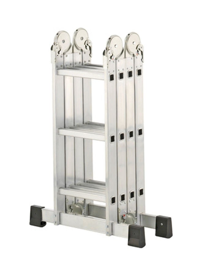Hailo 4-Section Profistep Universal Ladder Silver/Black - Image 2