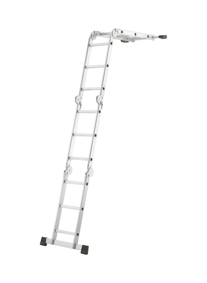Hailo 4-Section Profistep Universal Ladder Silver/Black - Image 3