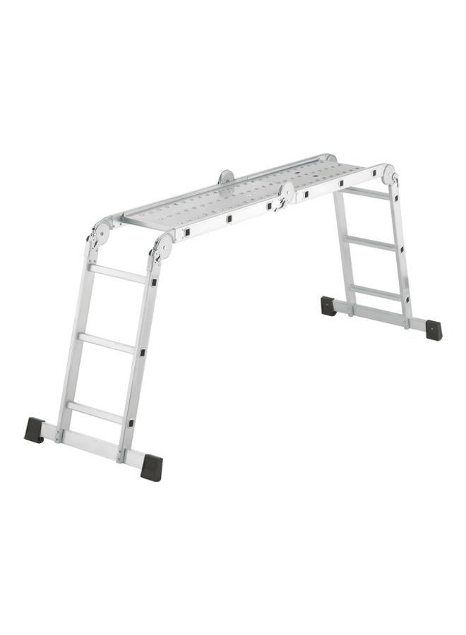 Hailo 4-Section Profistep Universal Ladder Silver/Black - Image 4