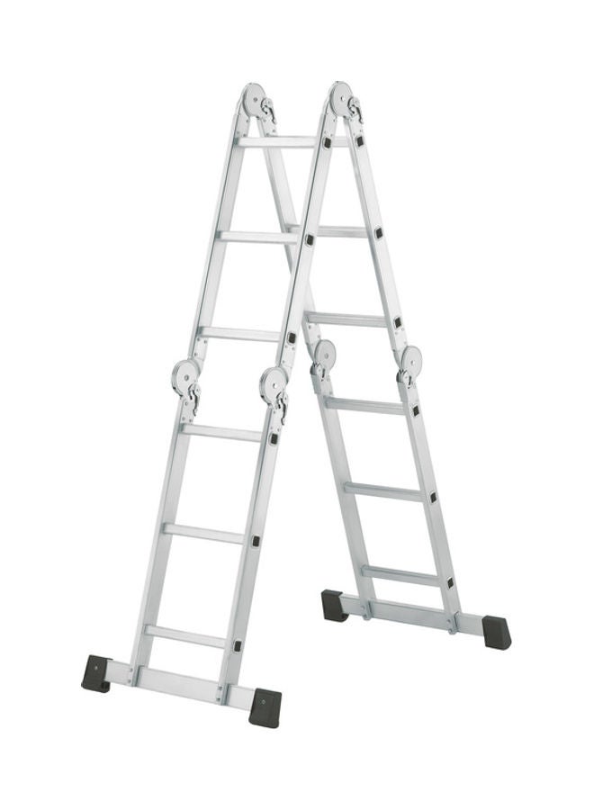 Hailo 4-Section Profistep Universal Ladder Silver/Black - Image 1