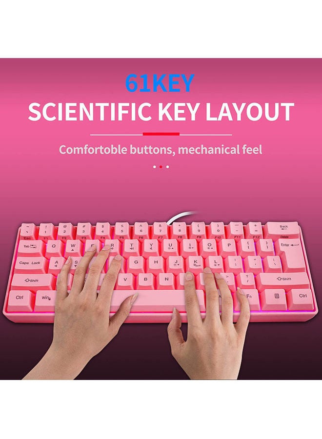 روك بو لوحة مفاتيح للألعاب سلكية ضد الماء بإضاءة RGB خلفية و61 مفتاحاً - Image 5