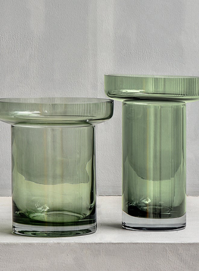 Switch Handmade Glass Flower Vase Unique Luxury Quality Material For The Perfect Stylish Home BX20-2316-203 Green 23cm - Image 3